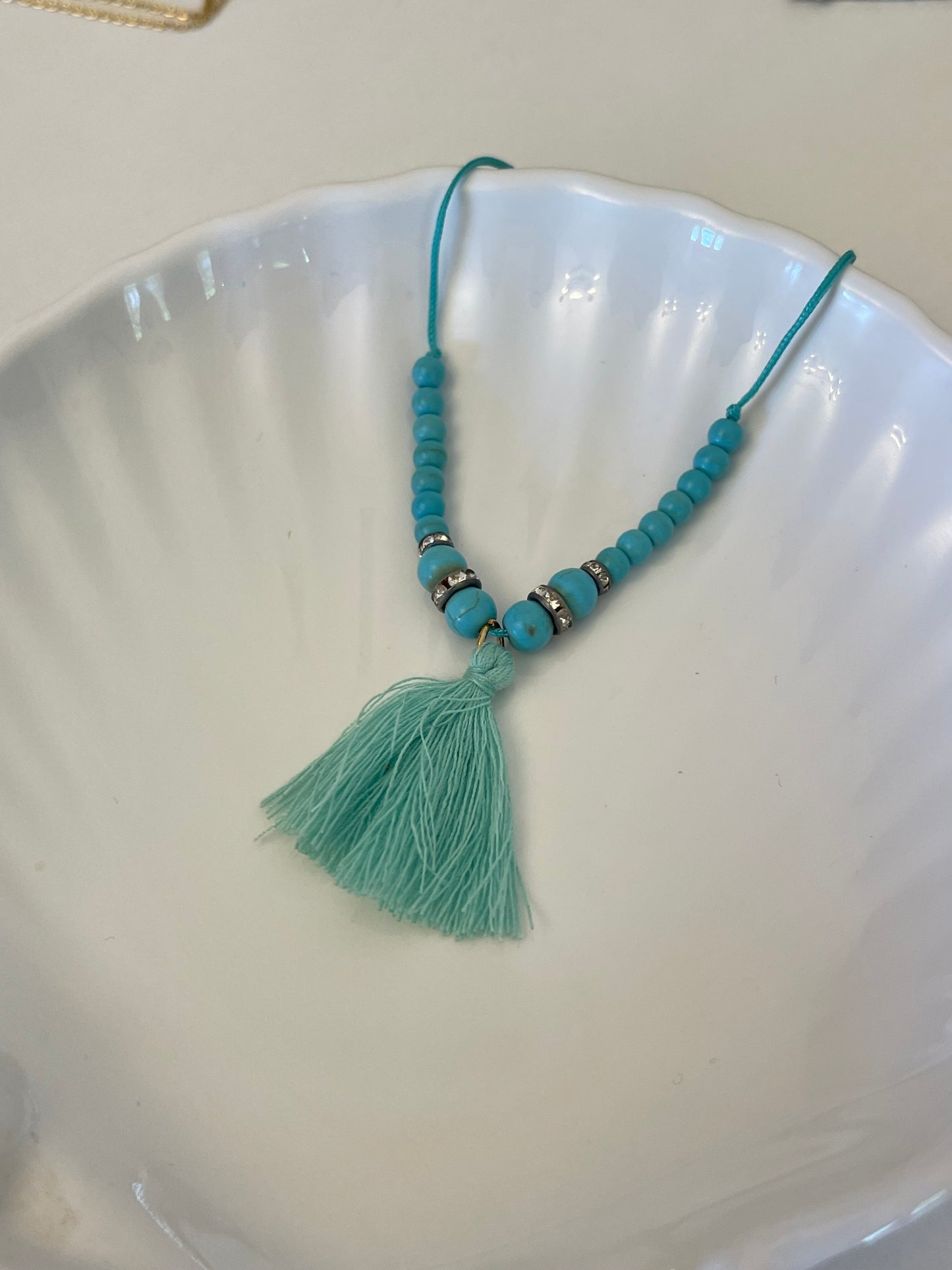 Shades of Blue Feather Anklet
