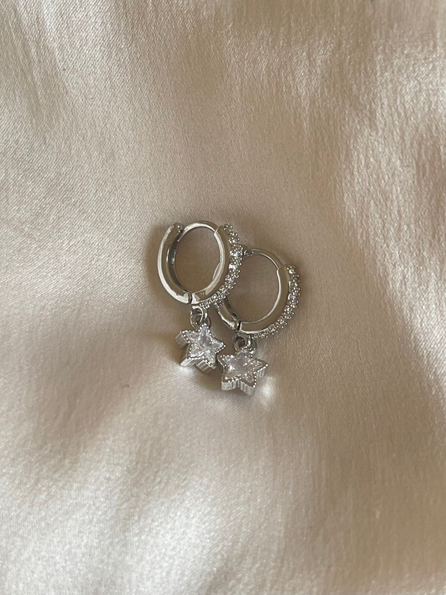 Crystal Star Earrings (Gold Plated)