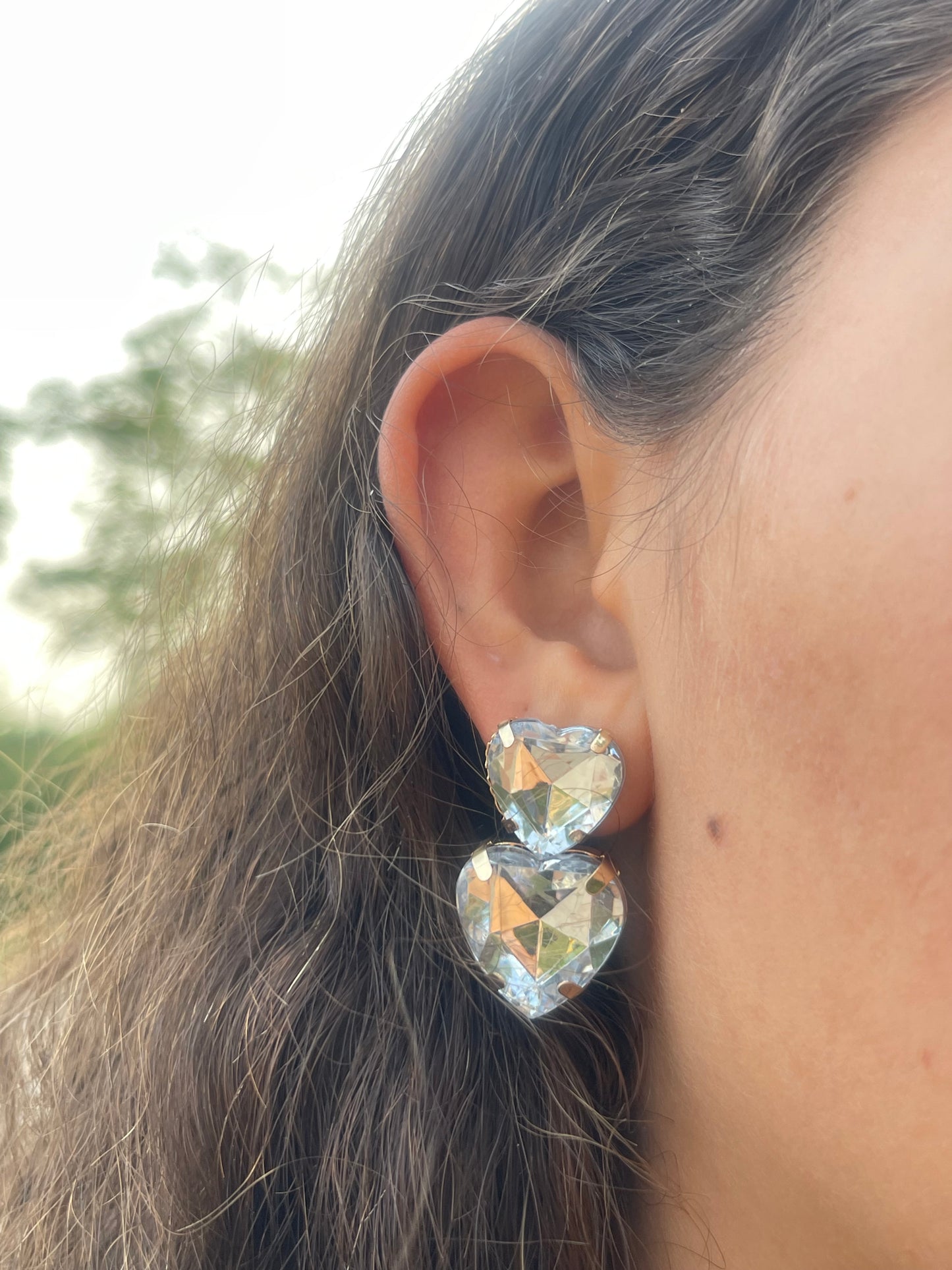 Crystal Heart Earrings
