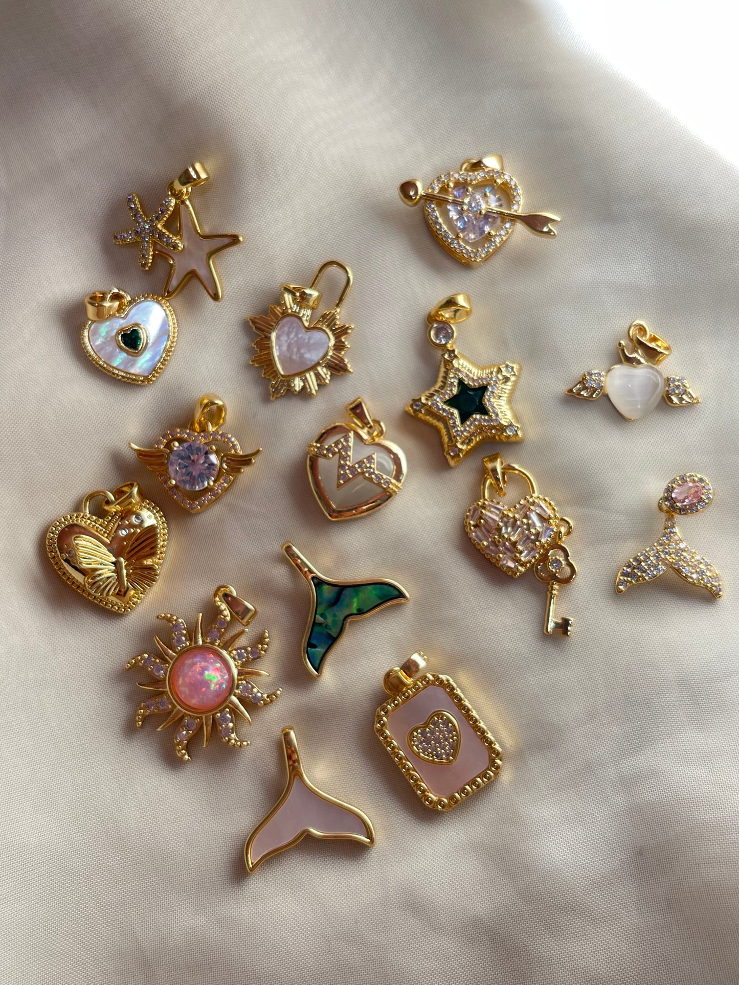 Flying Heart - Gold Plated Charm