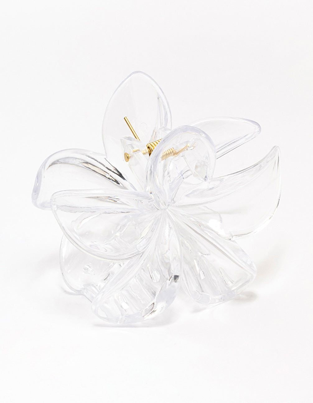 Transparent Hawaiian Flower Claw Clip