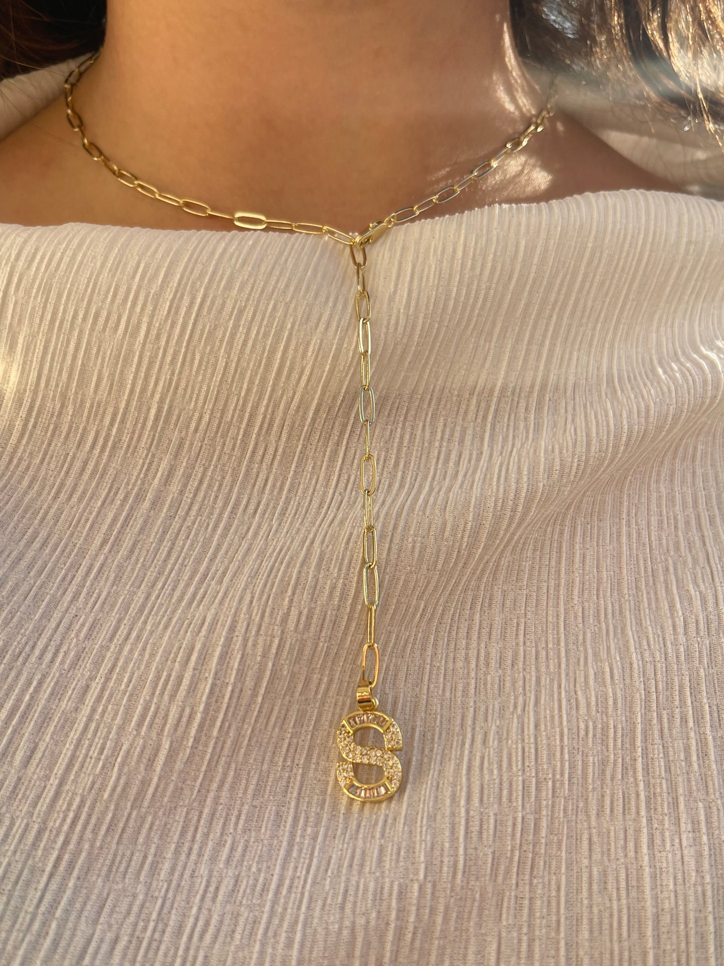 Crystal Letter Charm!✨(gold plated)