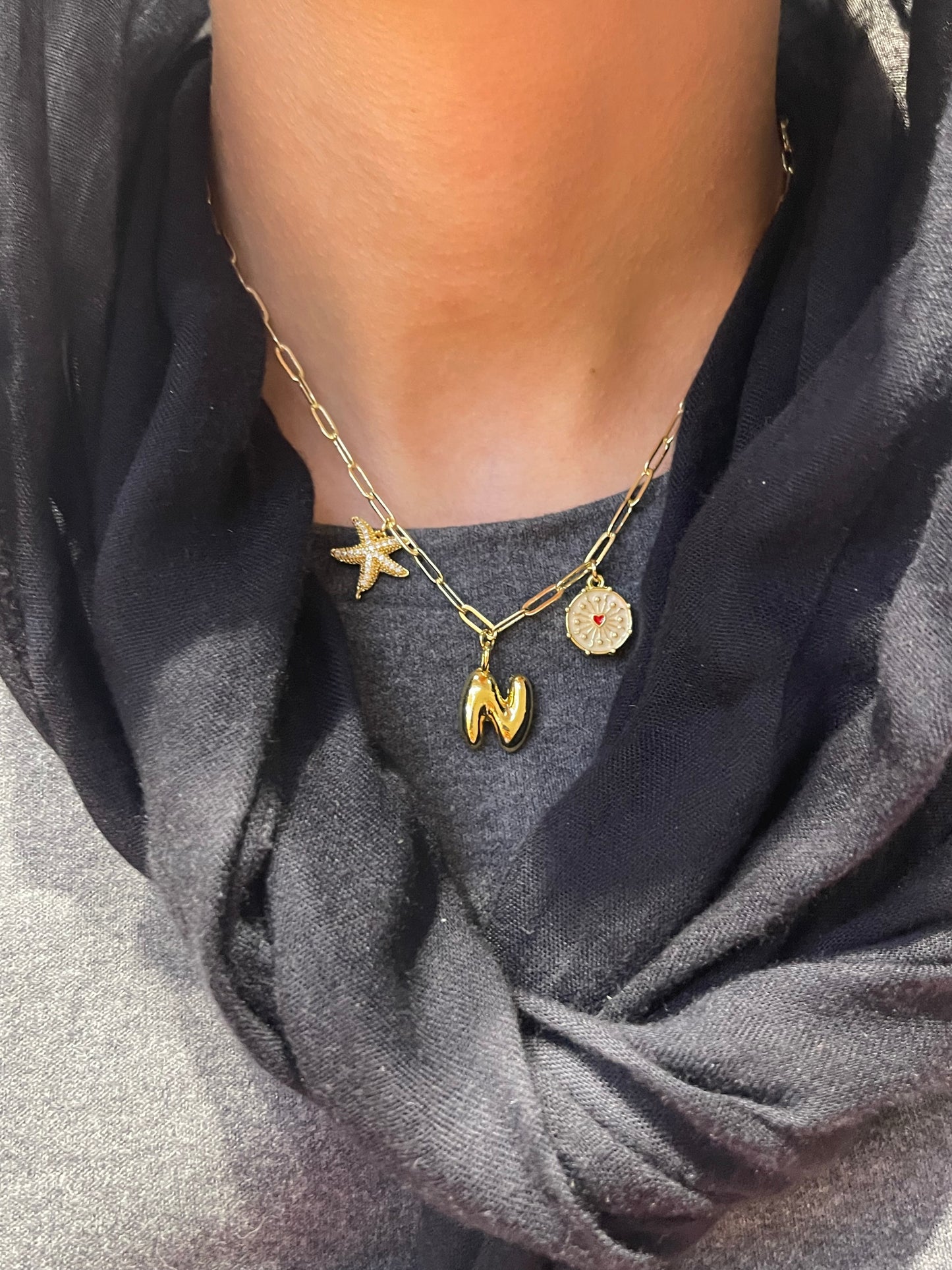 Bubble Letter Charm!✨(gold plated)