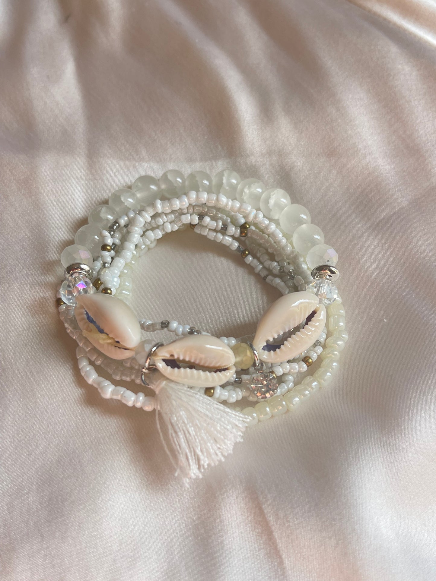 Colorful Seashell Layered Bracelets
