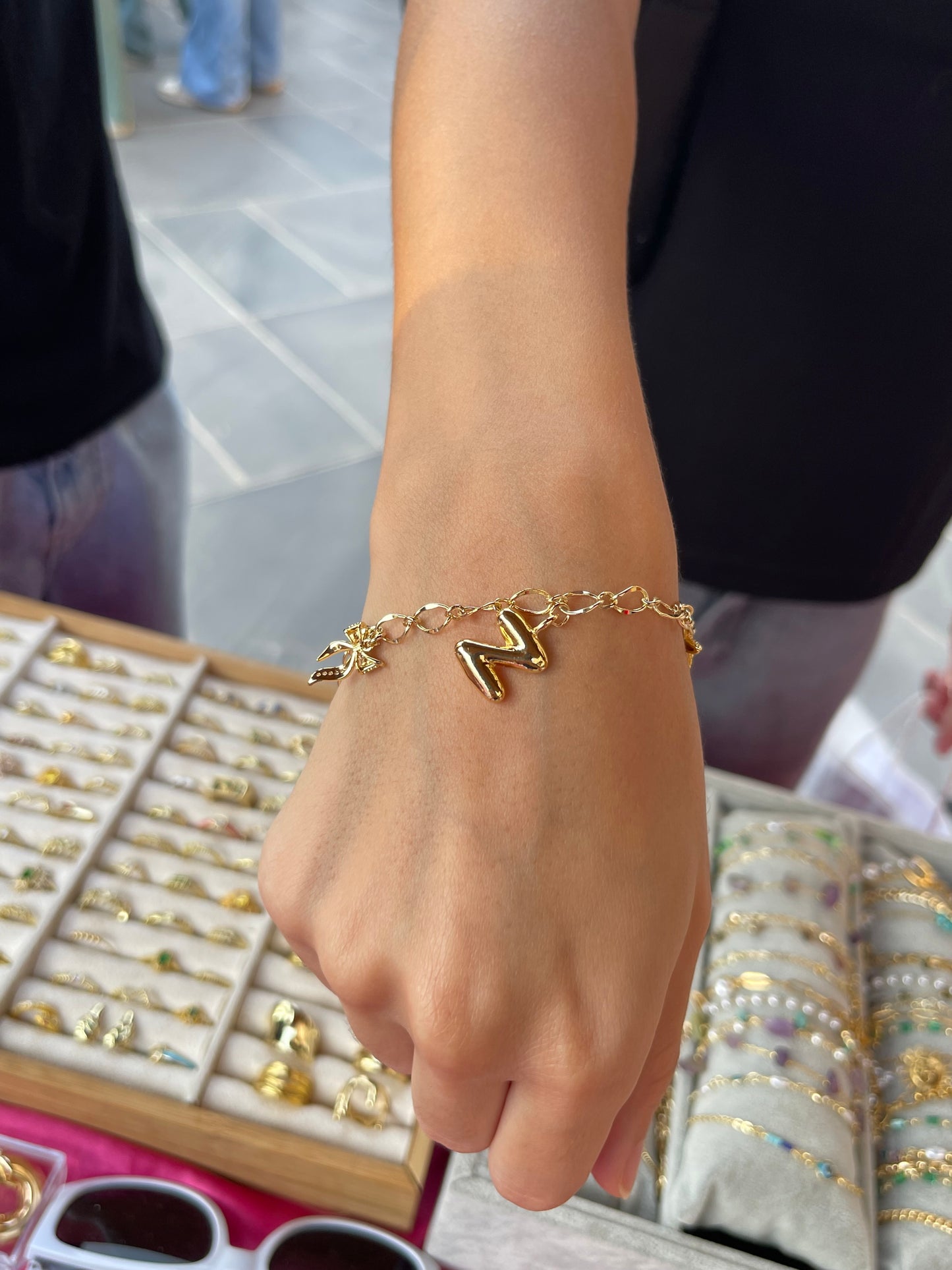 Bubble Letter Charm!✨(gold plated)