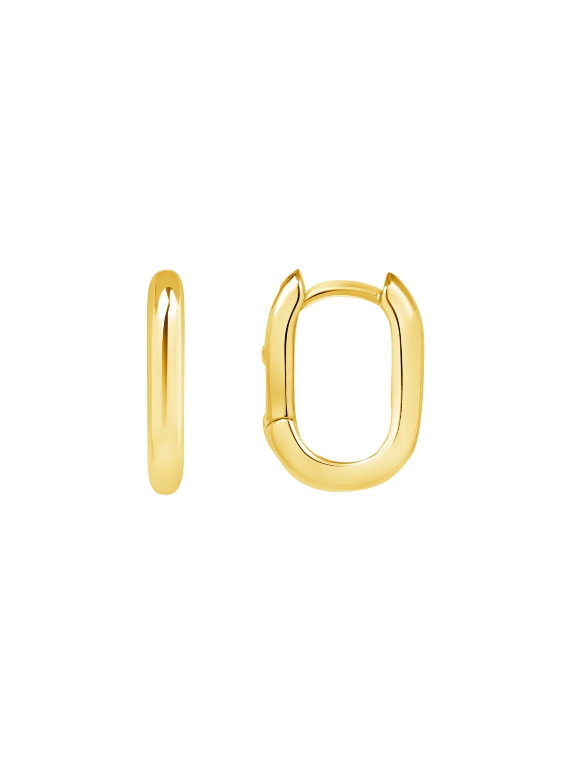 Dainty Square Hoops (Gold Plated)