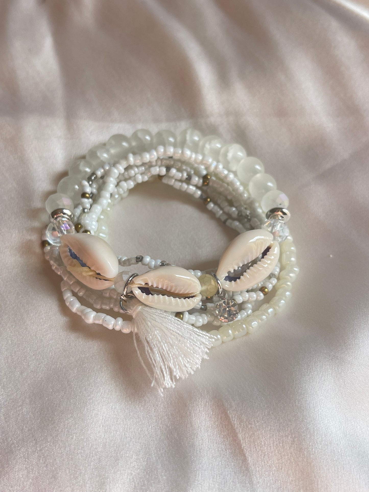 Colorful Seashell Layered Bracelets