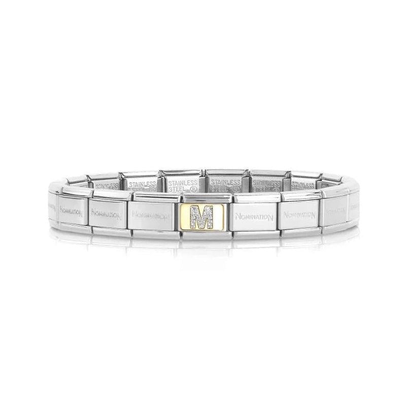 Letter Italian Charm Bracelet (Stainless Steel)