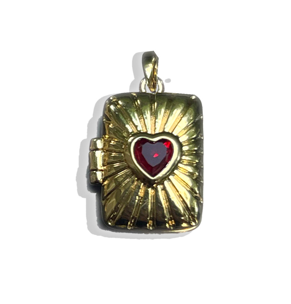 Heart Locket Charm- Gold Plated