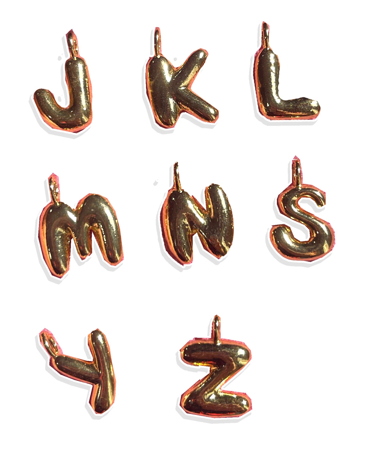 Bubble Letter Charm!✨(gold plated)