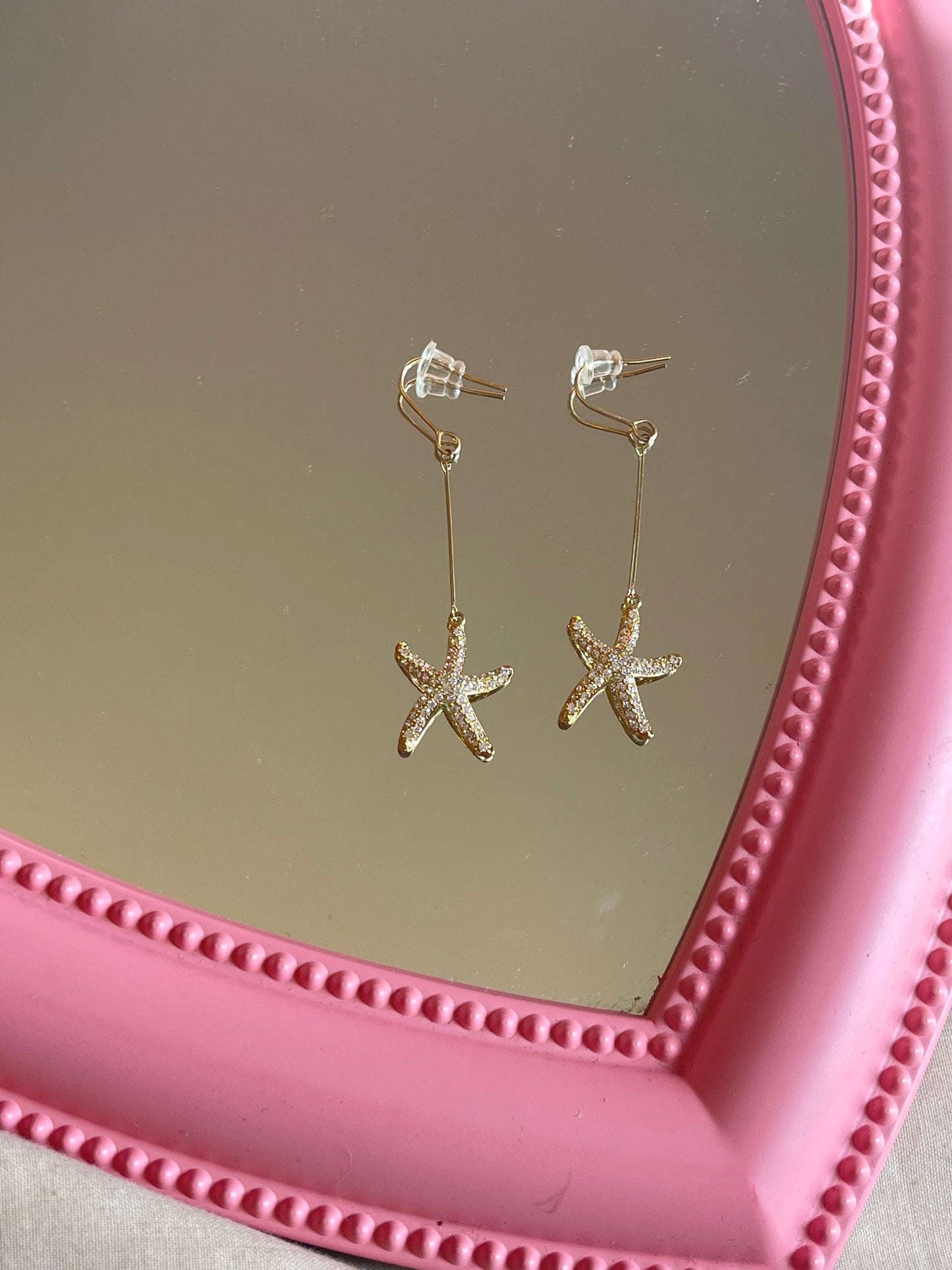 Crystal Starfish Earrings