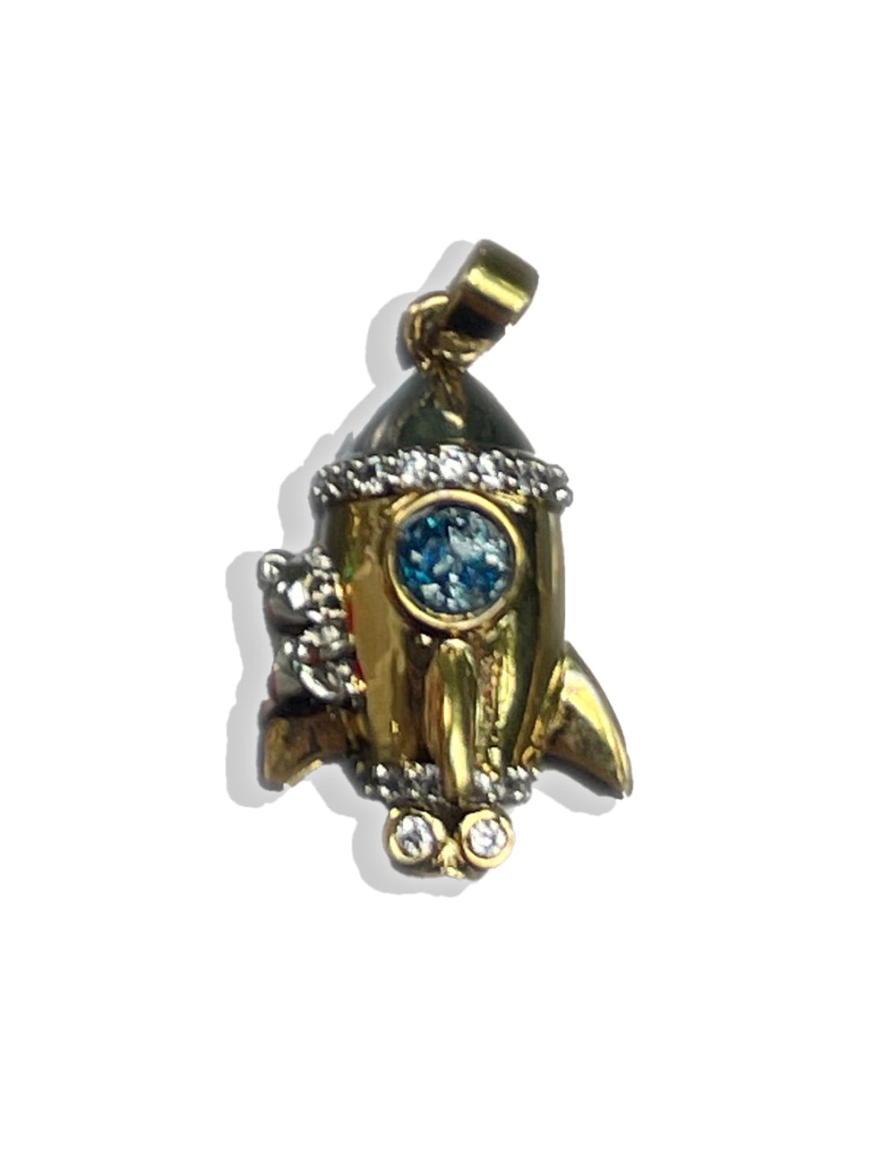 Space-Ship Charm- Gold Plated