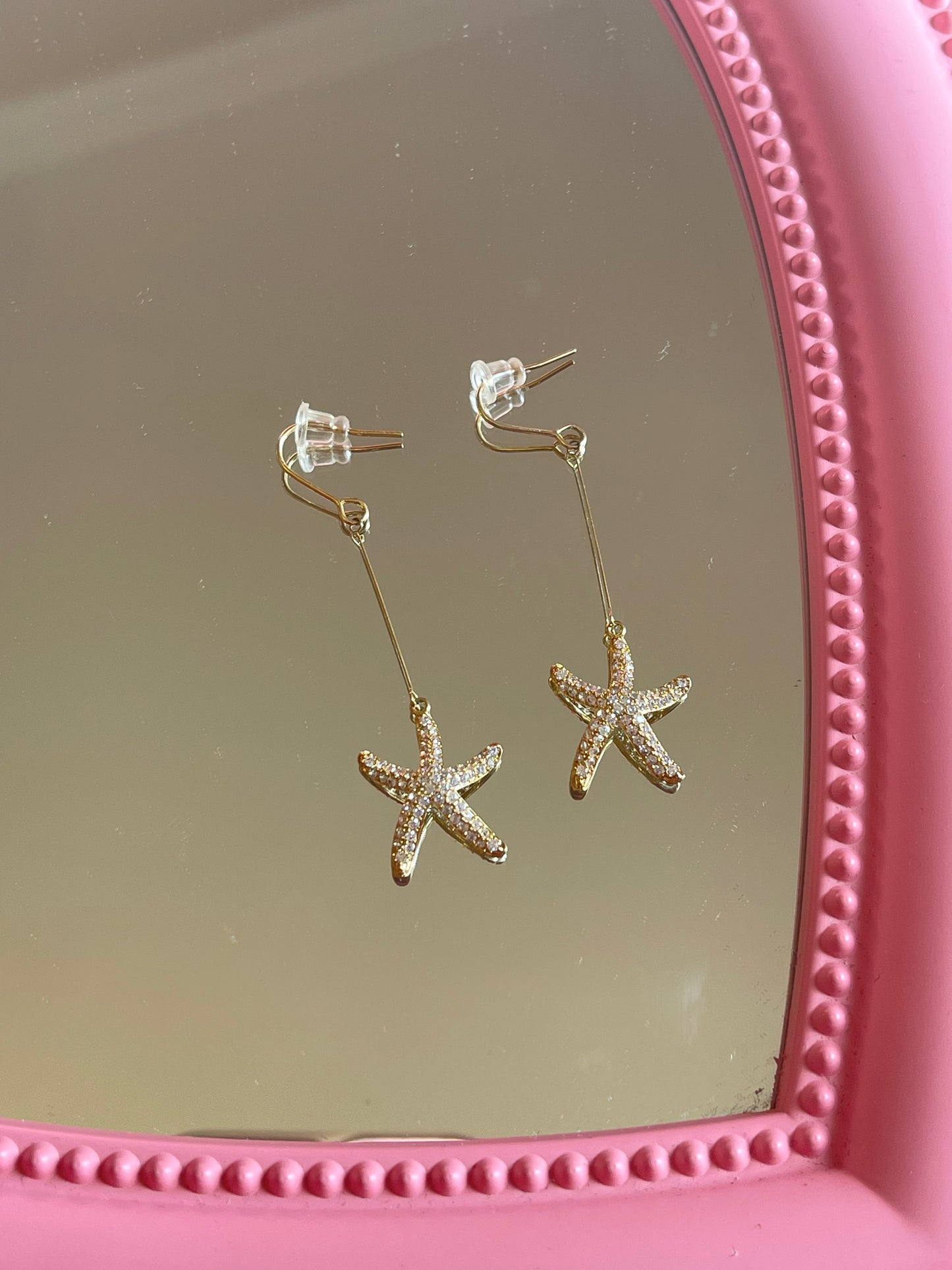 Crystal Starfish Earrings