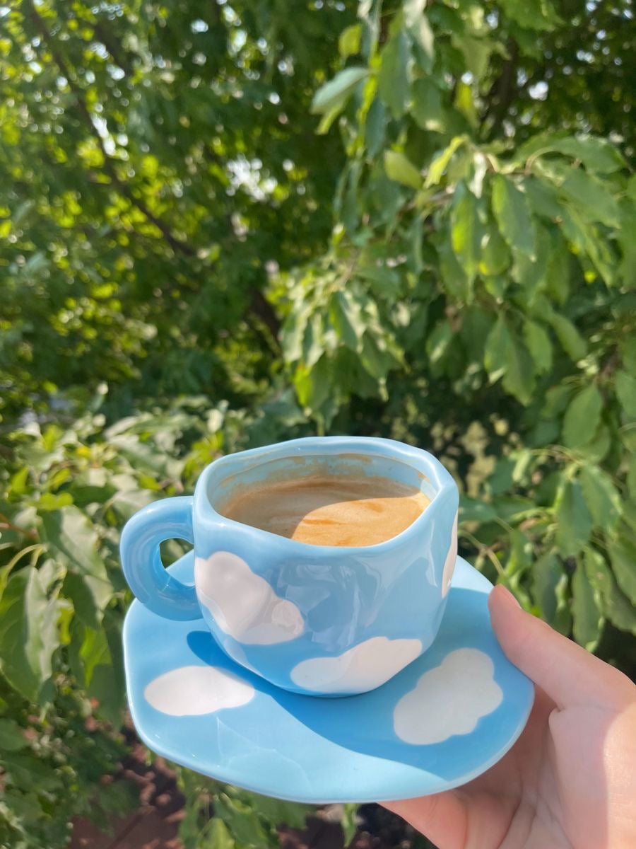 Cozy Cloud Mug Set☁️ (mug & coaster included)