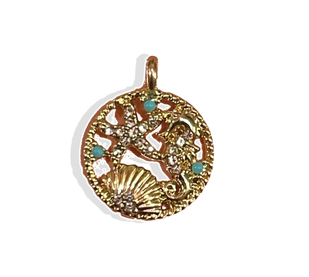 Sea-World Charm- Gold Plated