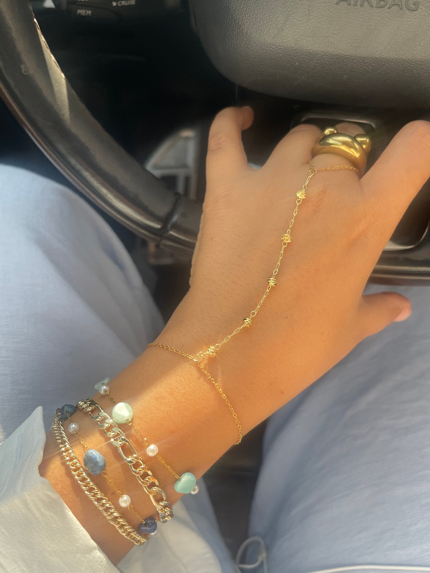 Blue Layered Iconic Bracelets (Sold Separately + Gold Plated