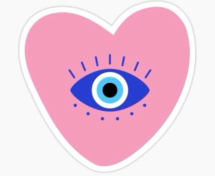 Evil Eye- Heart Sticker