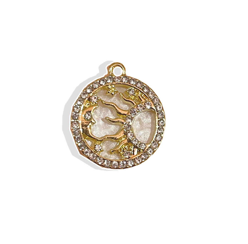 Sun/Moon Charm- Gold Plated