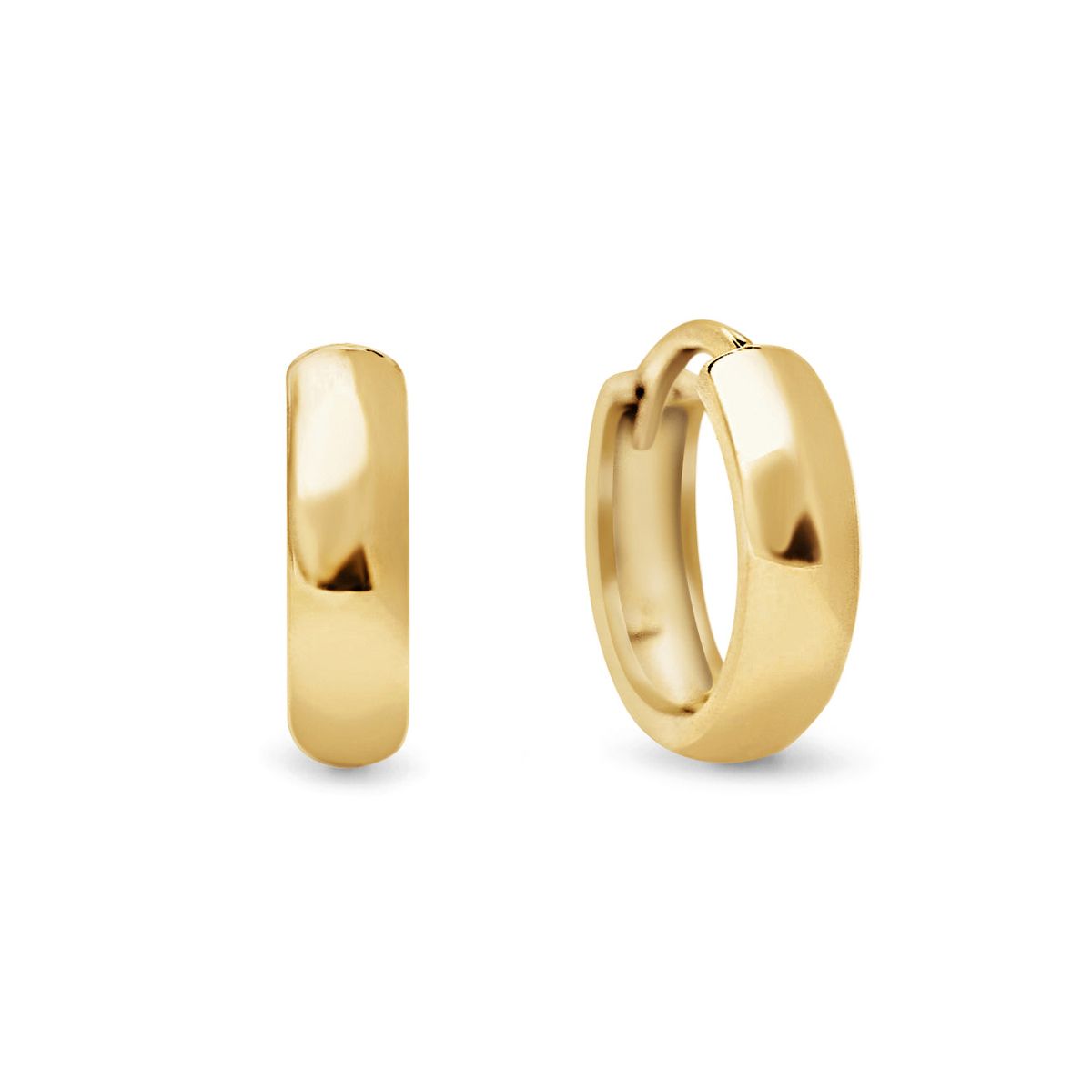Mini Thick Hoop Earrings (Gold Plated)