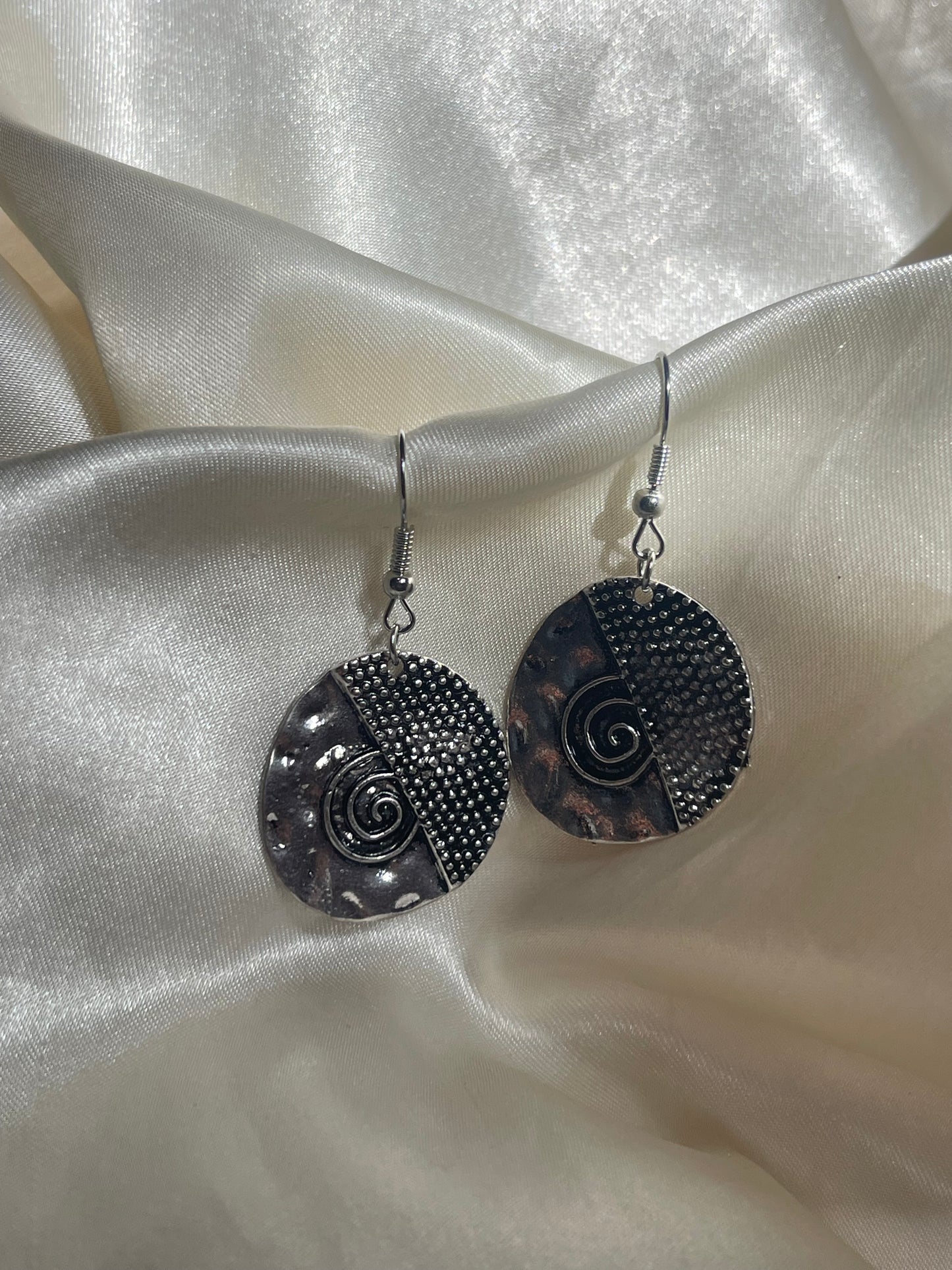 Silver Boho Hoops