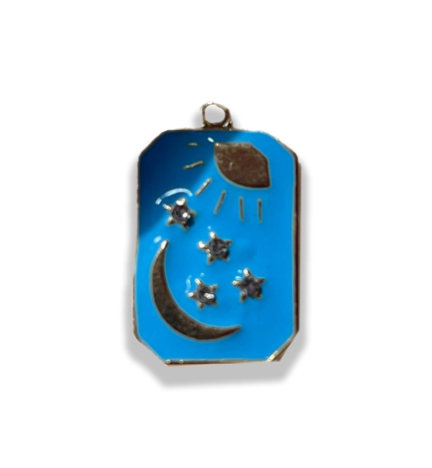 Celestial Evil Eye Charm- Gold Plated