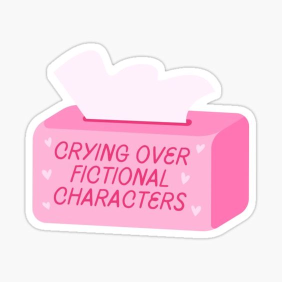 Crying Over Fictional Characters- Sticker Jumbo