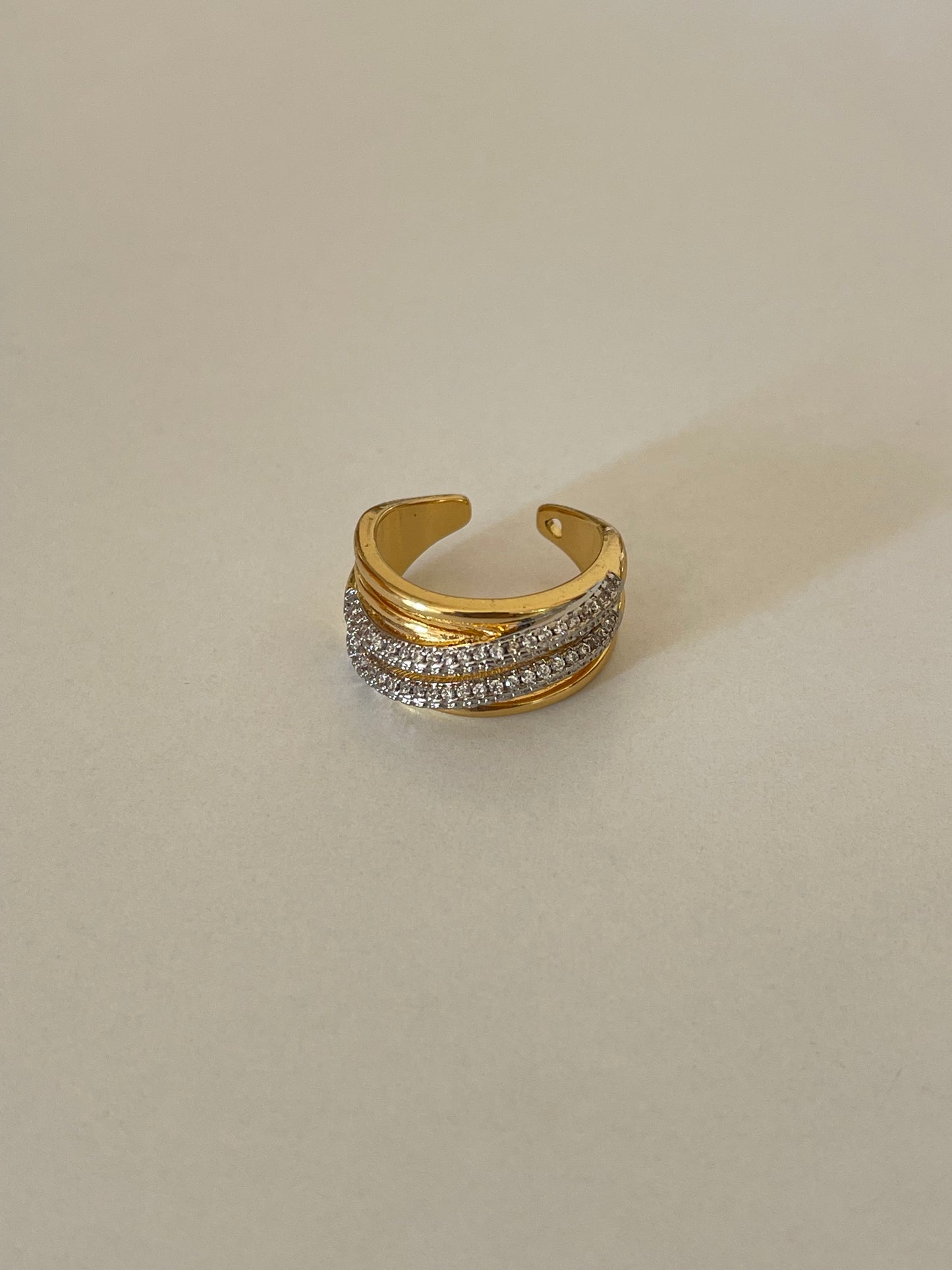 Iconic Crystal Chunky Ring 2.0 (Gold Plated)