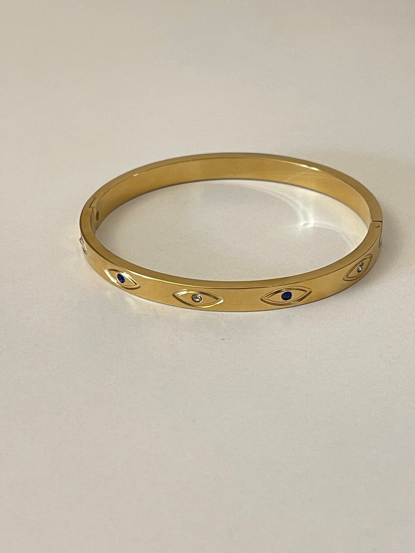 Evil Eye Cuff Bracelet (Stainless Steel)