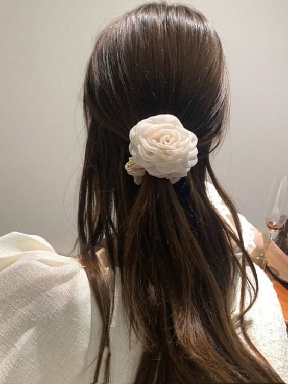 Satin Rose Hair-Tie