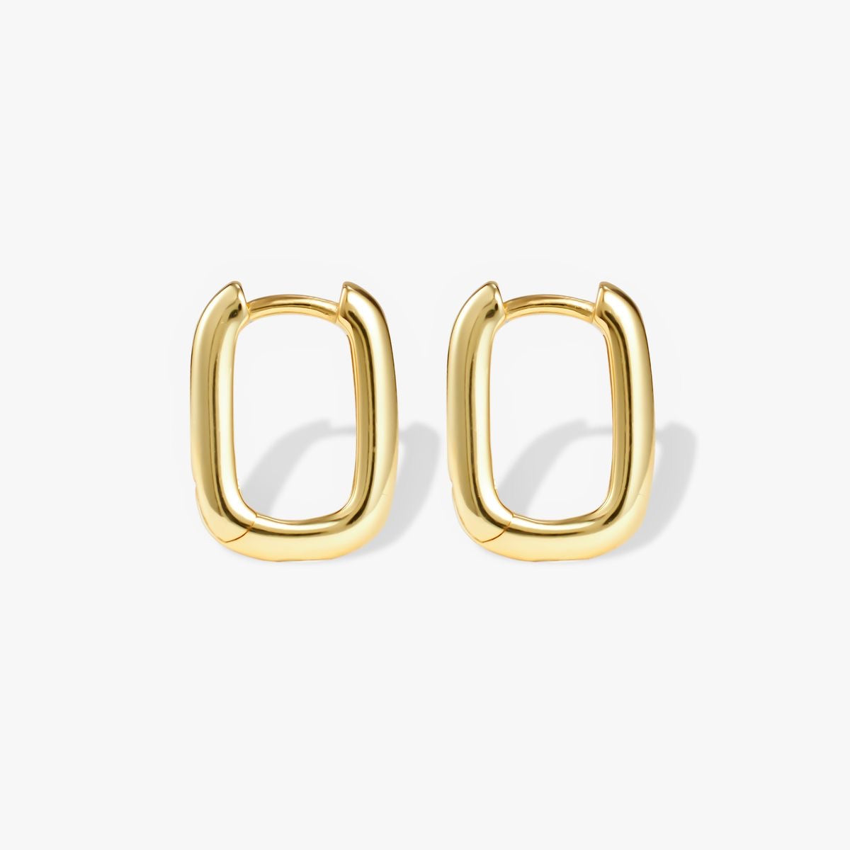 Dainty Square Hoops (Gold Plated)