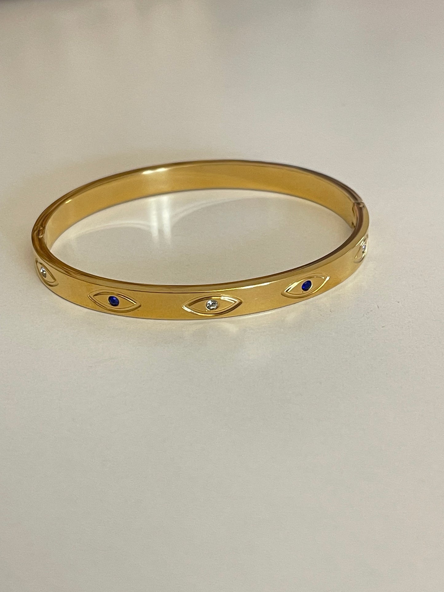 Evil Eye Cuff Bracelet (Stainless Steel)