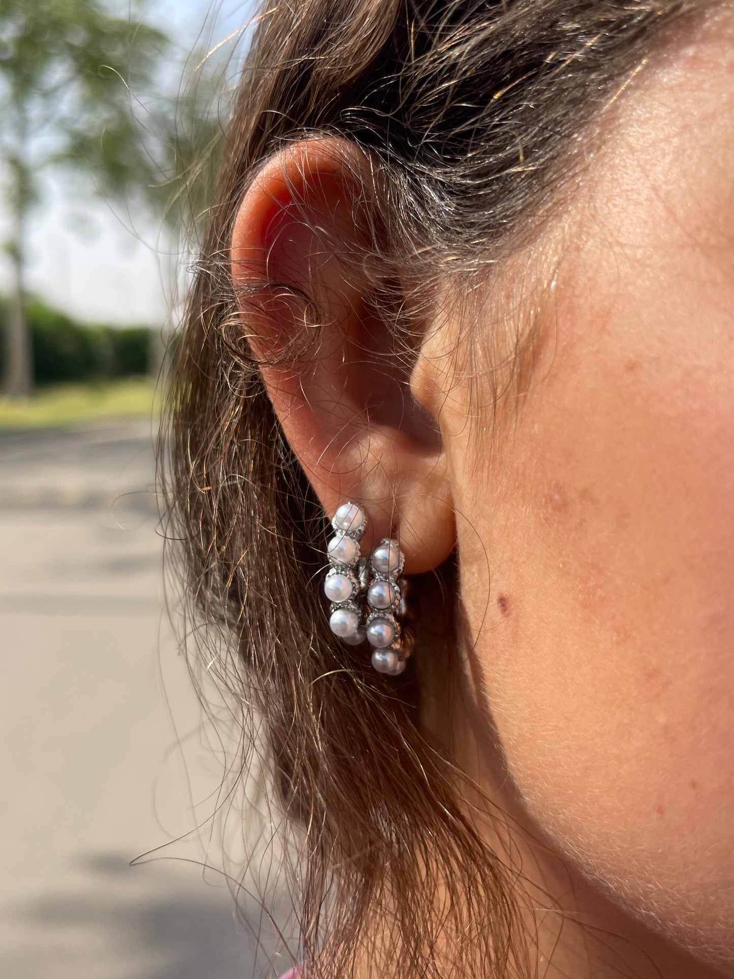Pearl Hoop Earrings 2.0