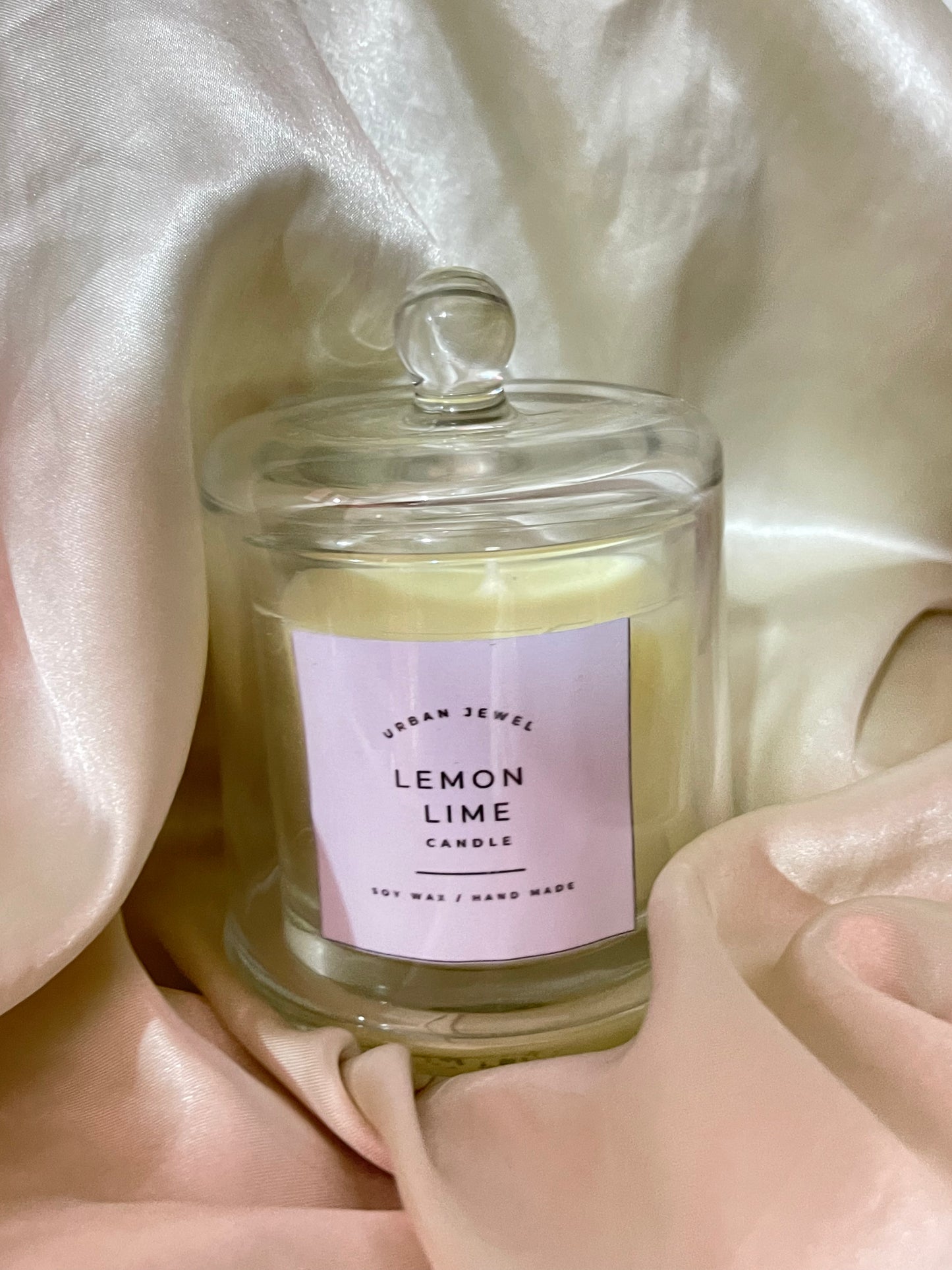 Lemon Lime- Glass Candle