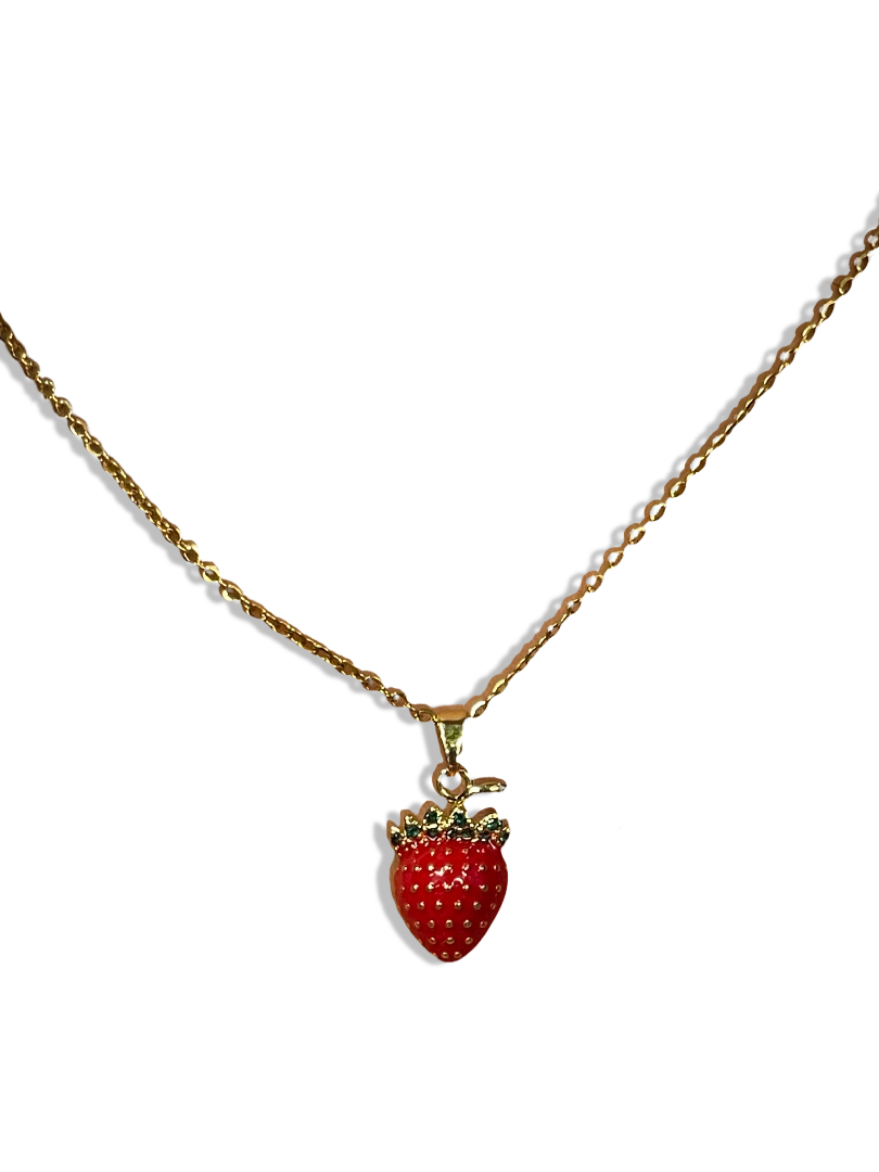 Dainty Strawberry Necklace
