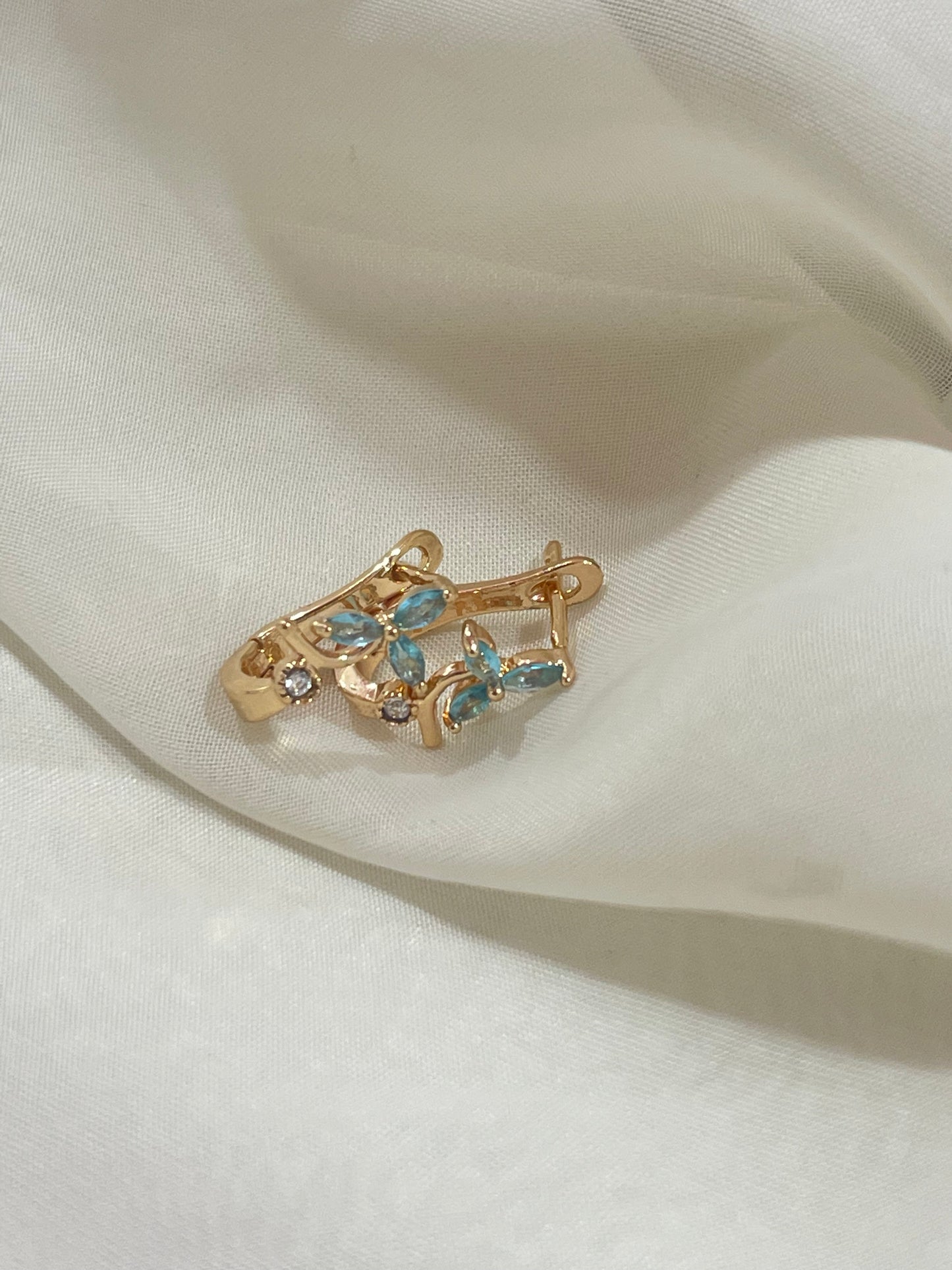 Blue Floral Earrings