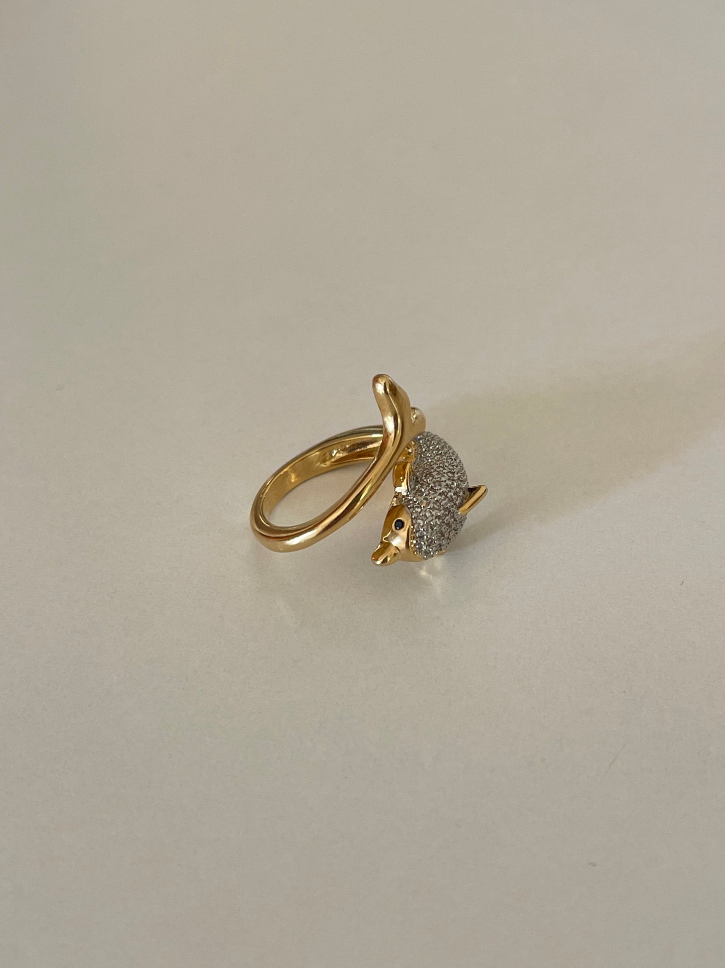 Crystal Dolphin Ring (Gold Plated & Exclusive )