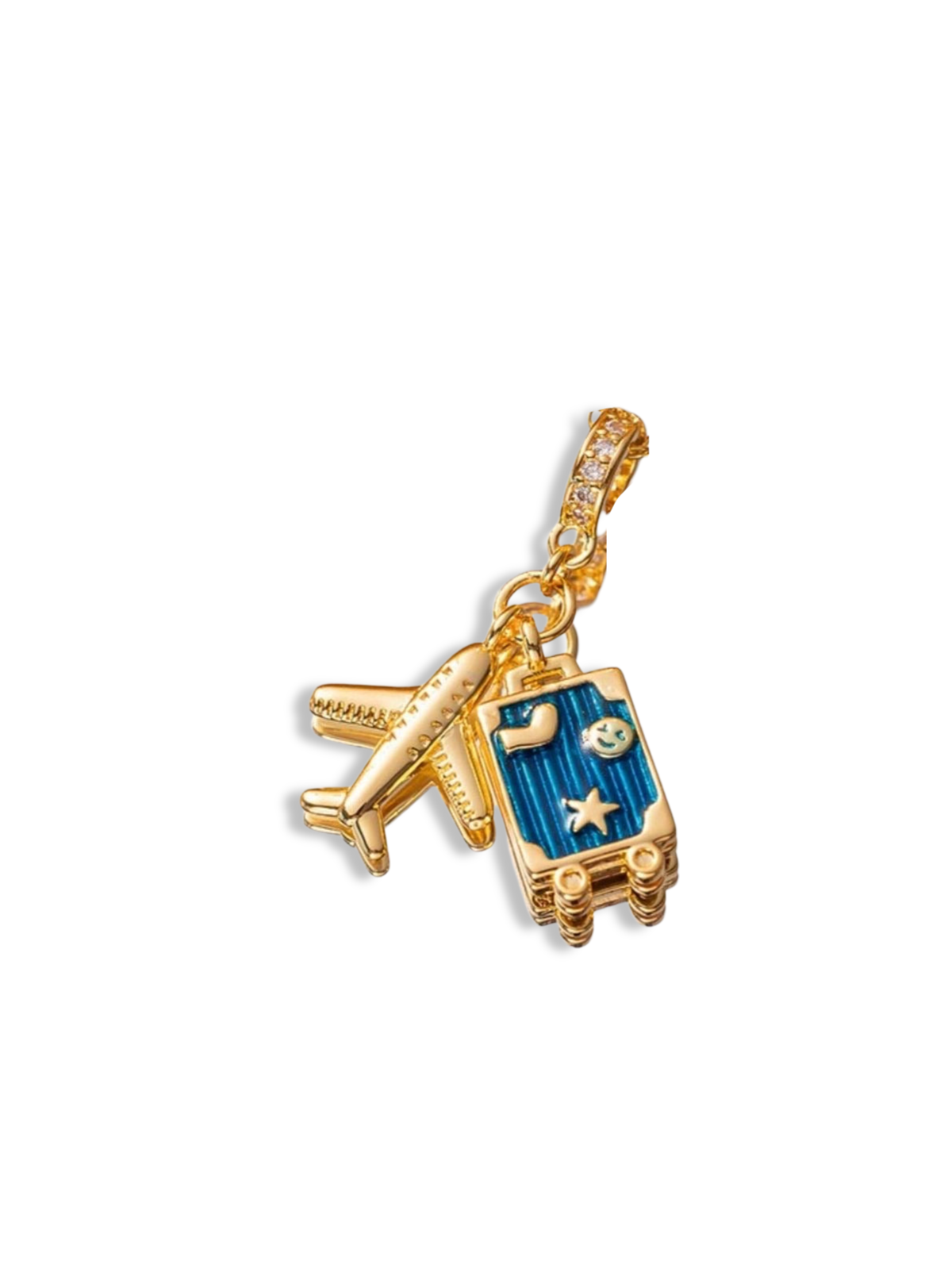 Travel Addict- Gold Plated Charm