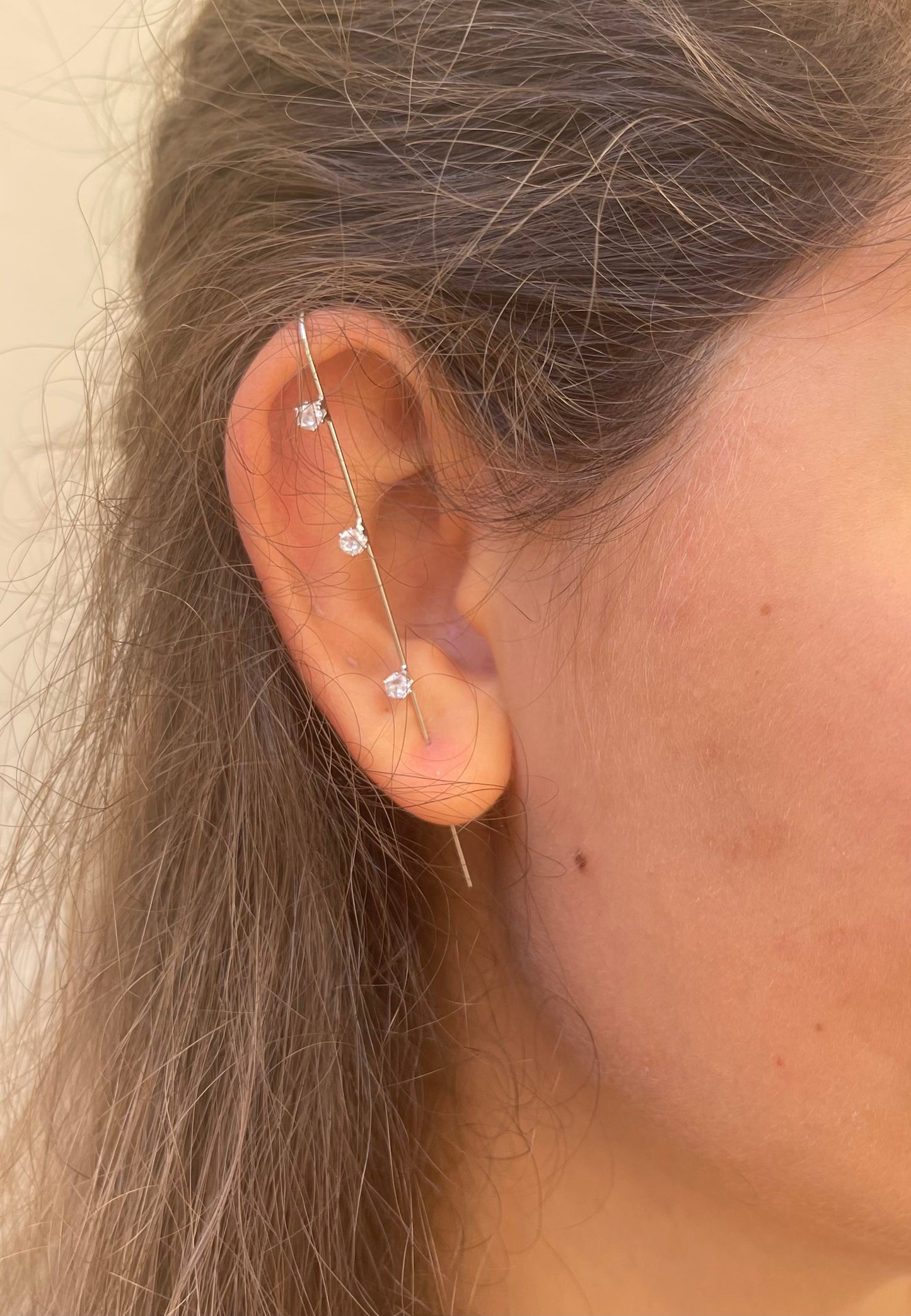 Trio Crystal Ear Pin 2.0