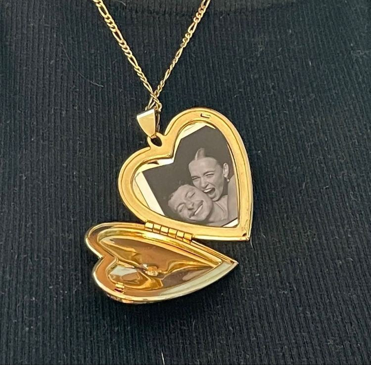Heart Locket Necklace (Stainless Steel)