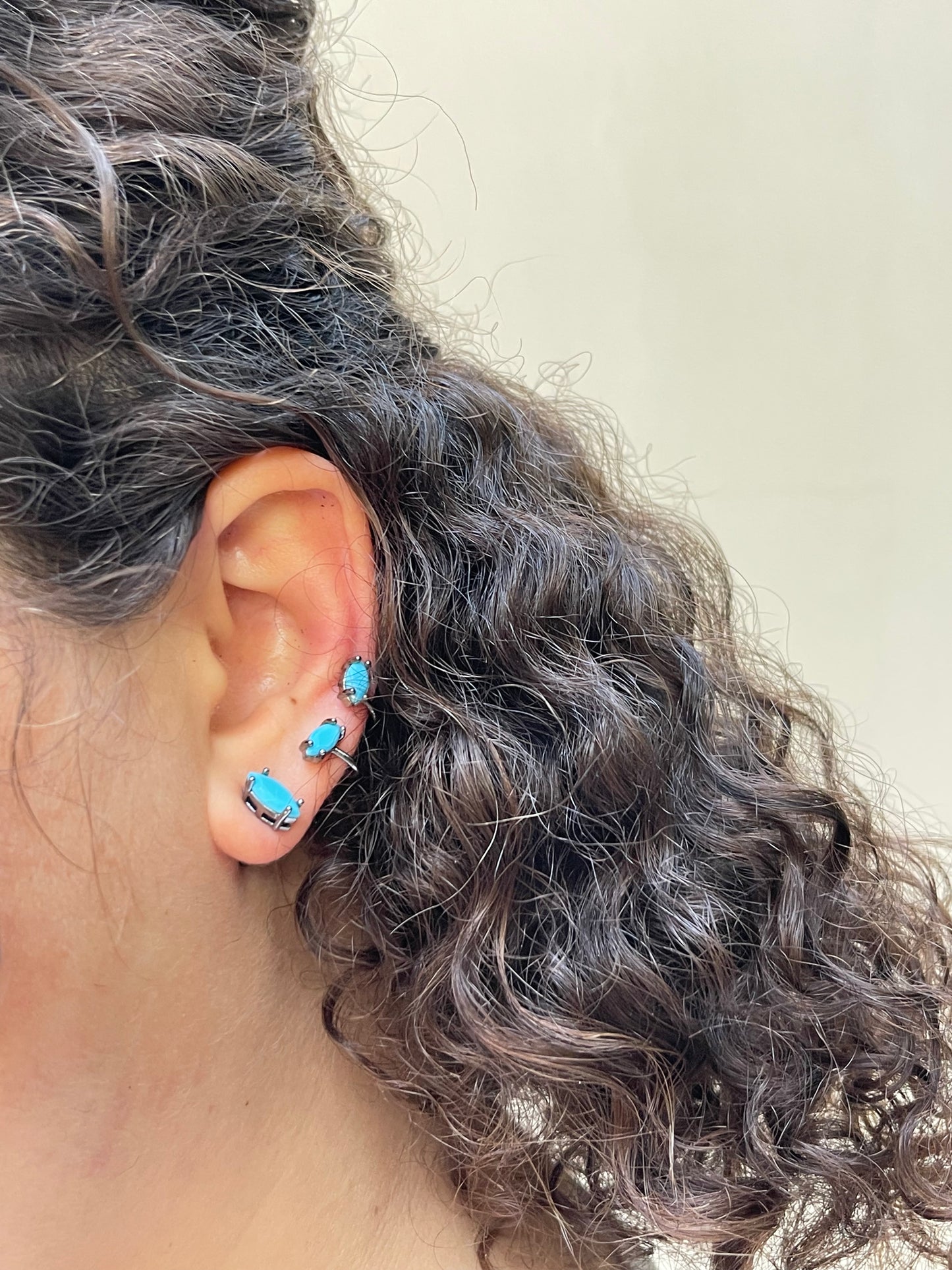 Go - To Blue Ear Cuff