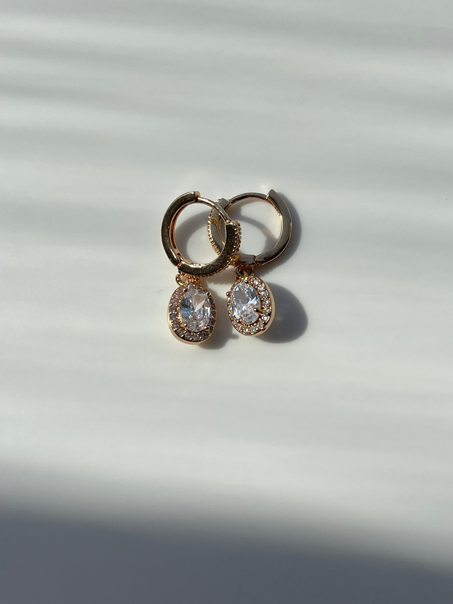 Crystal Dangle Gold Plated Earrings 2.0