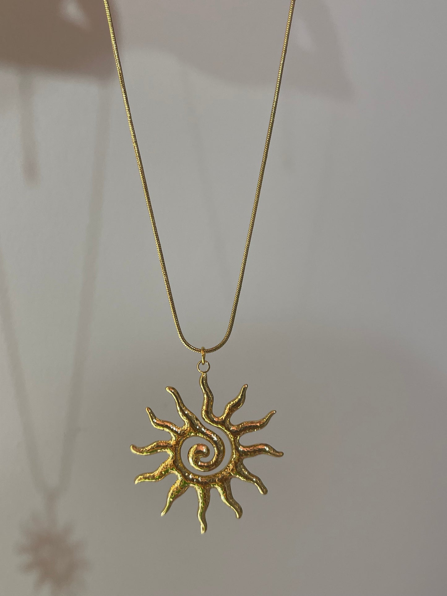 Statement Sun Necklace - Stainless Steel