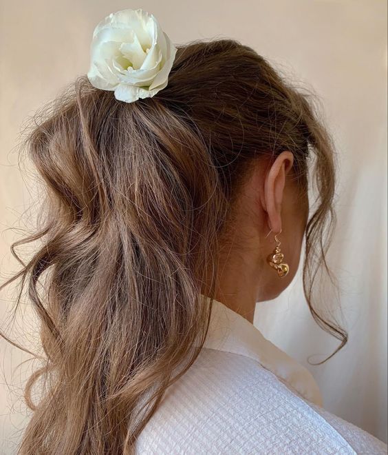 Satin Rose Hair-Tie