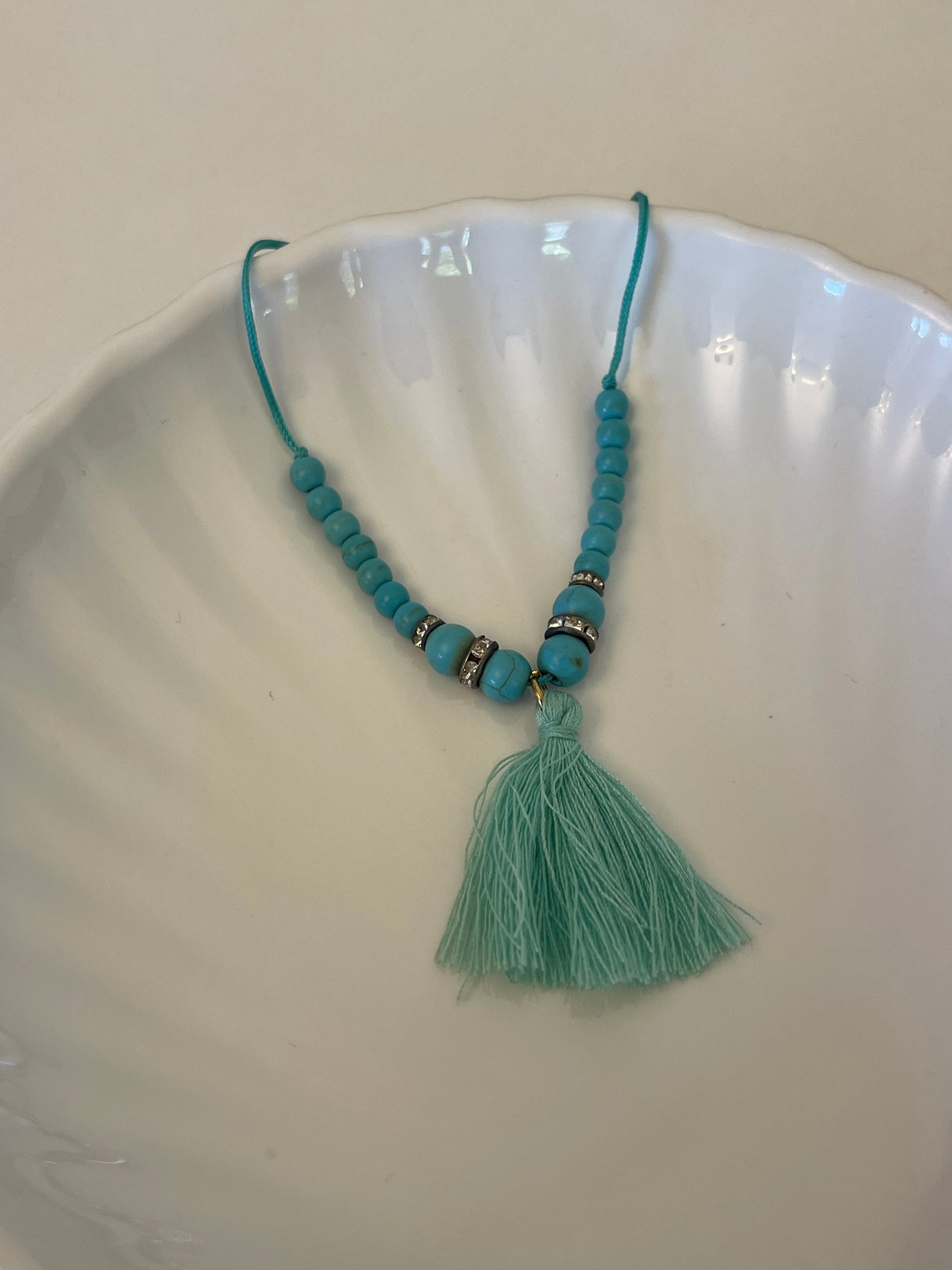 Shades of Blue Feather Anklet