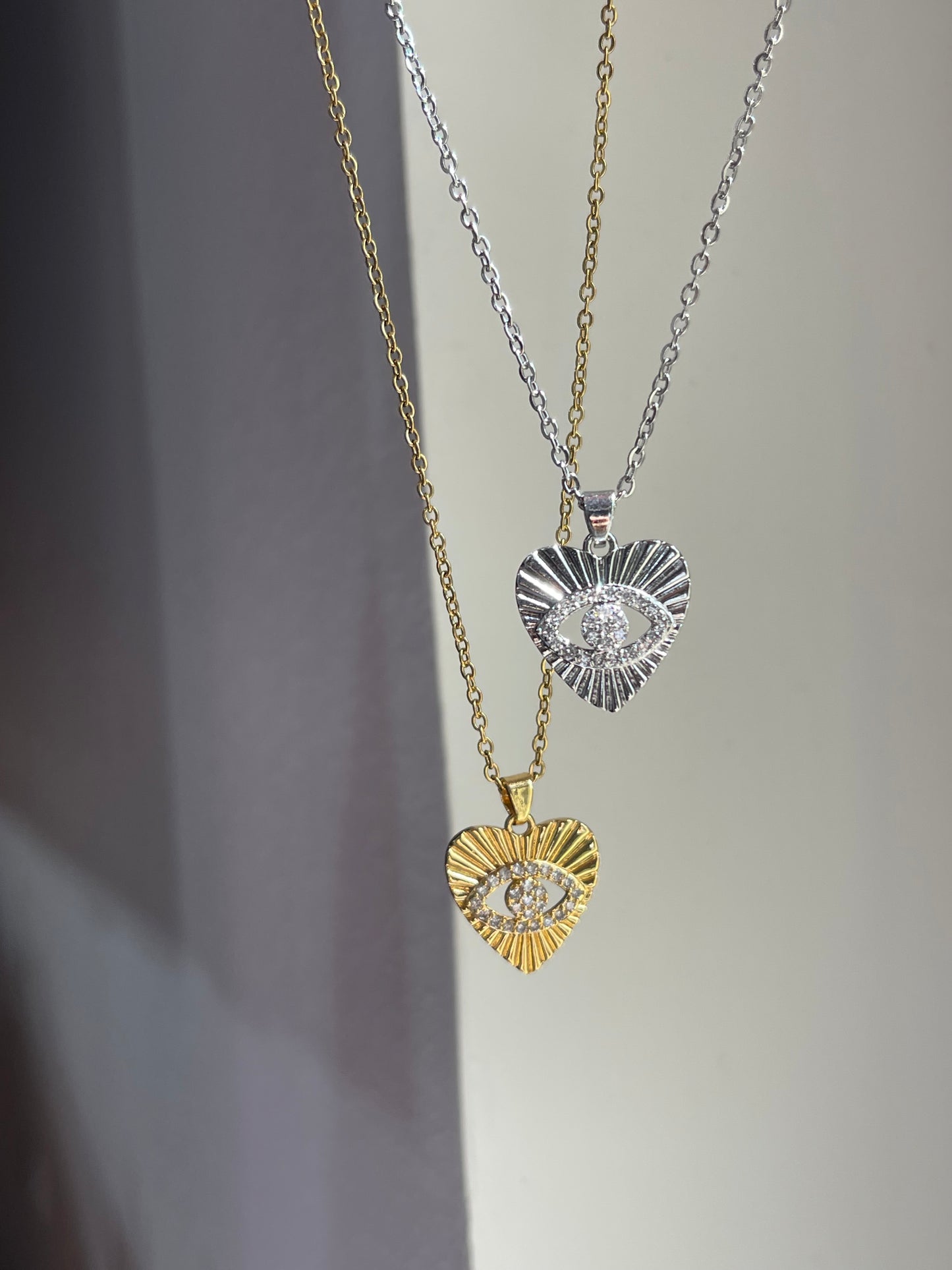 Evil Eye Heart Necklace