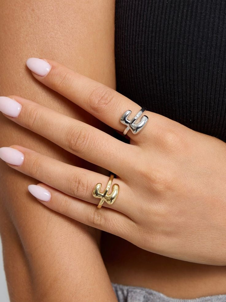 Bubble Letter Ring (Stainless Steel)