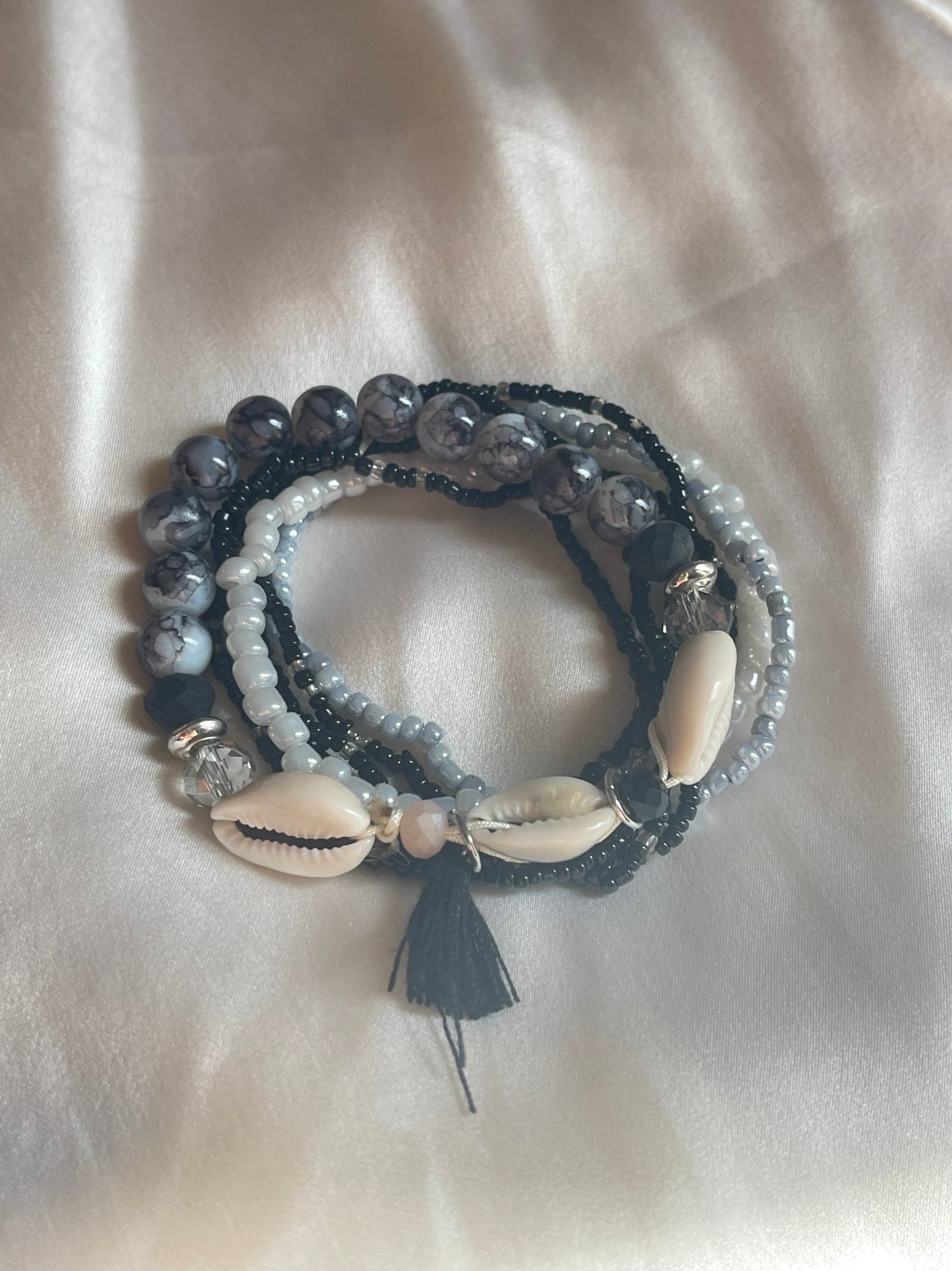 Colorful Seashell Layered Bracelets