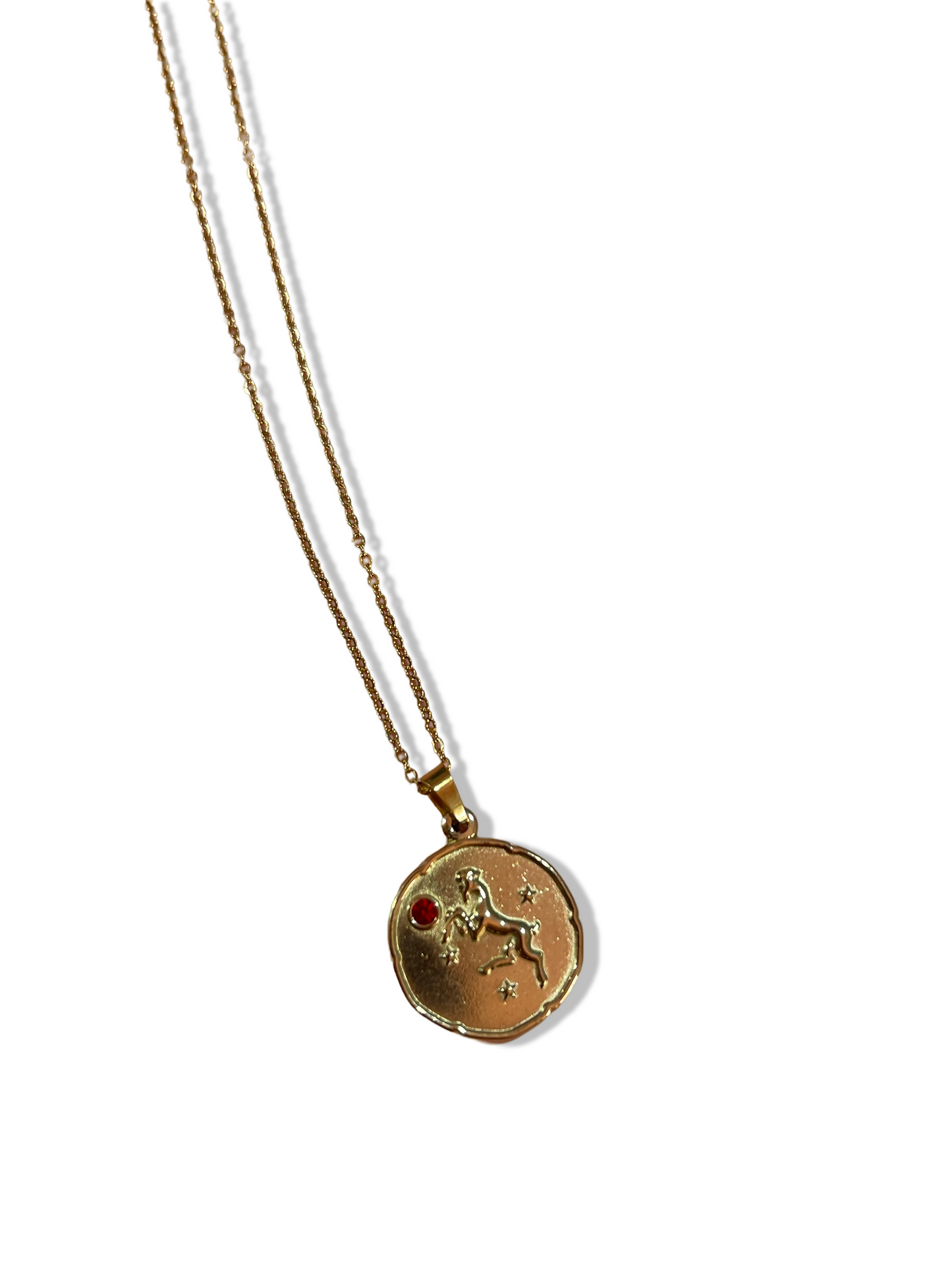 Zodiac Engraved Necklace- Stainless Steel