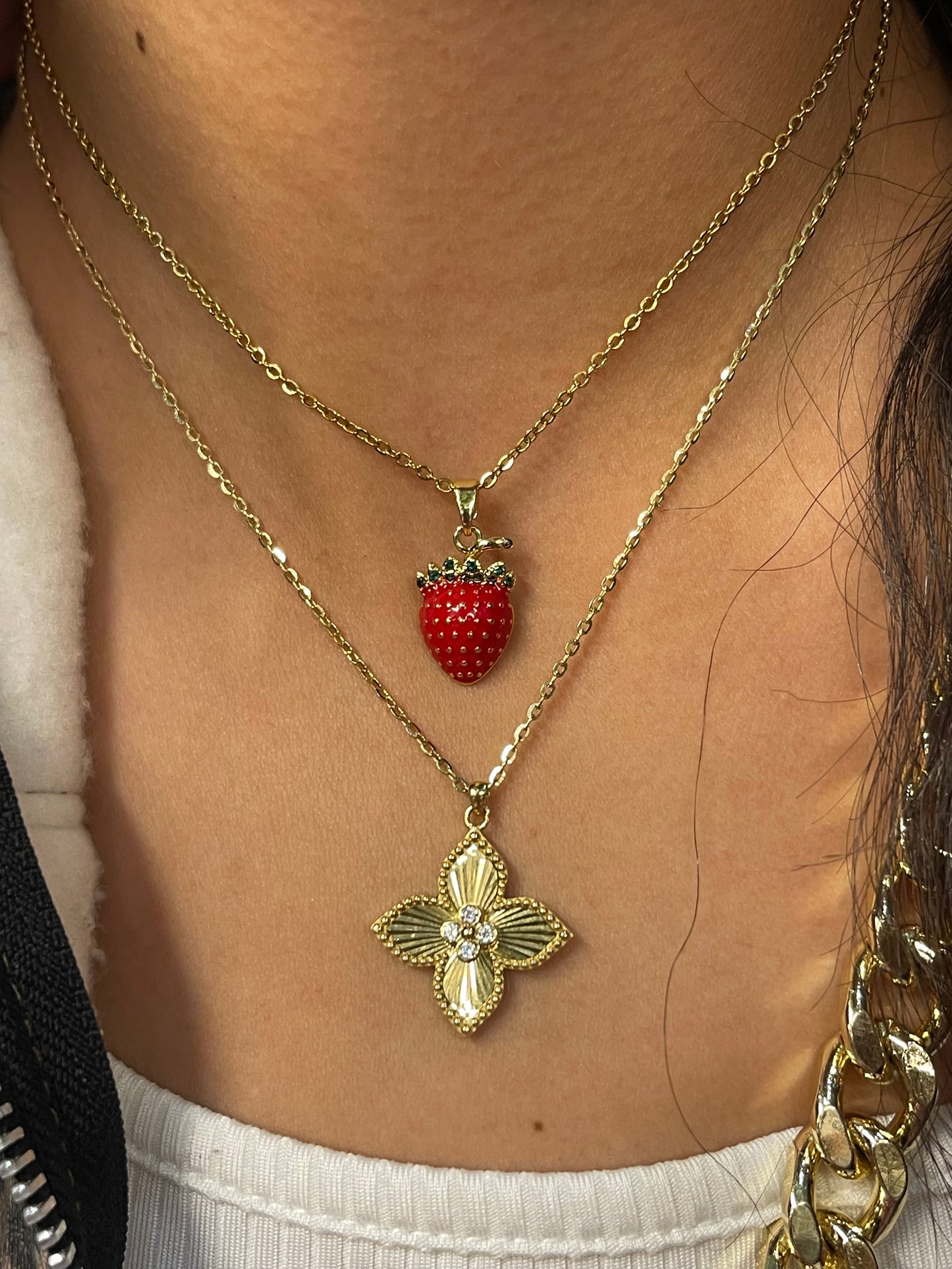 Dainty Strawberry Necklace