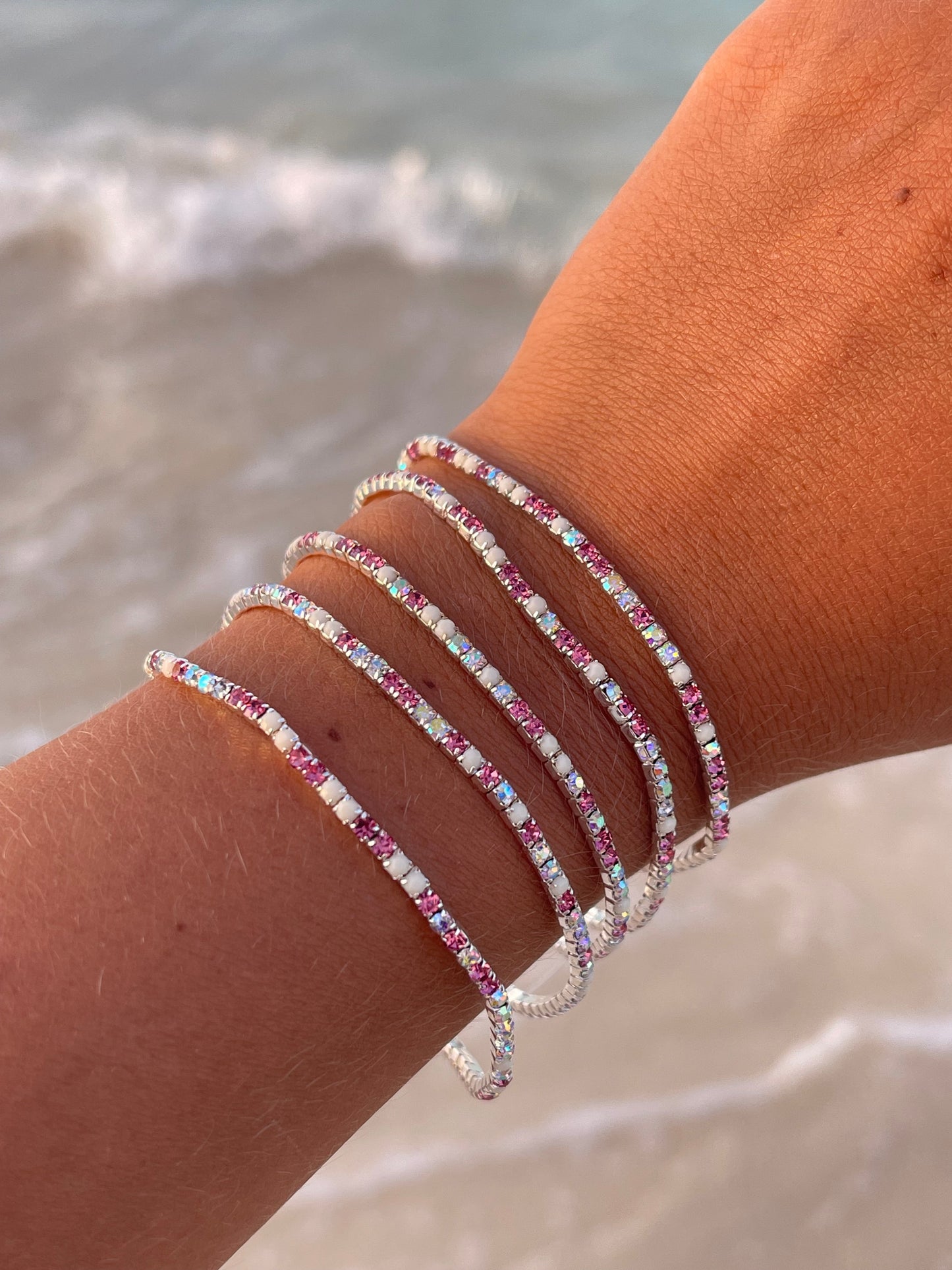 Stretchy Tennis Bracelets (Sold in Ones)